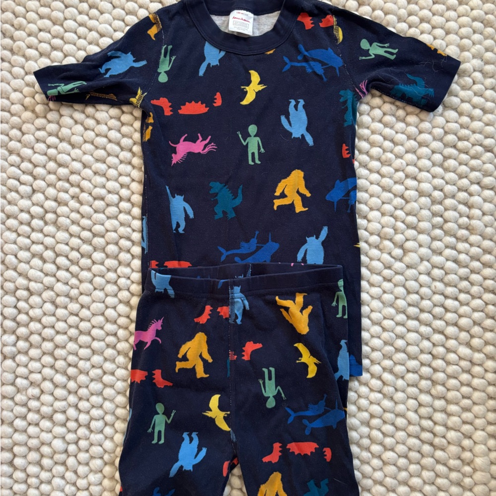 Hanna Andersson Kids Pajama Set - Multicolor on Navy